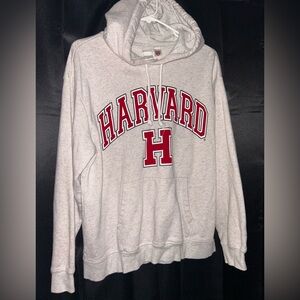 H&M Gray Hoodie with Red Harvard Logo